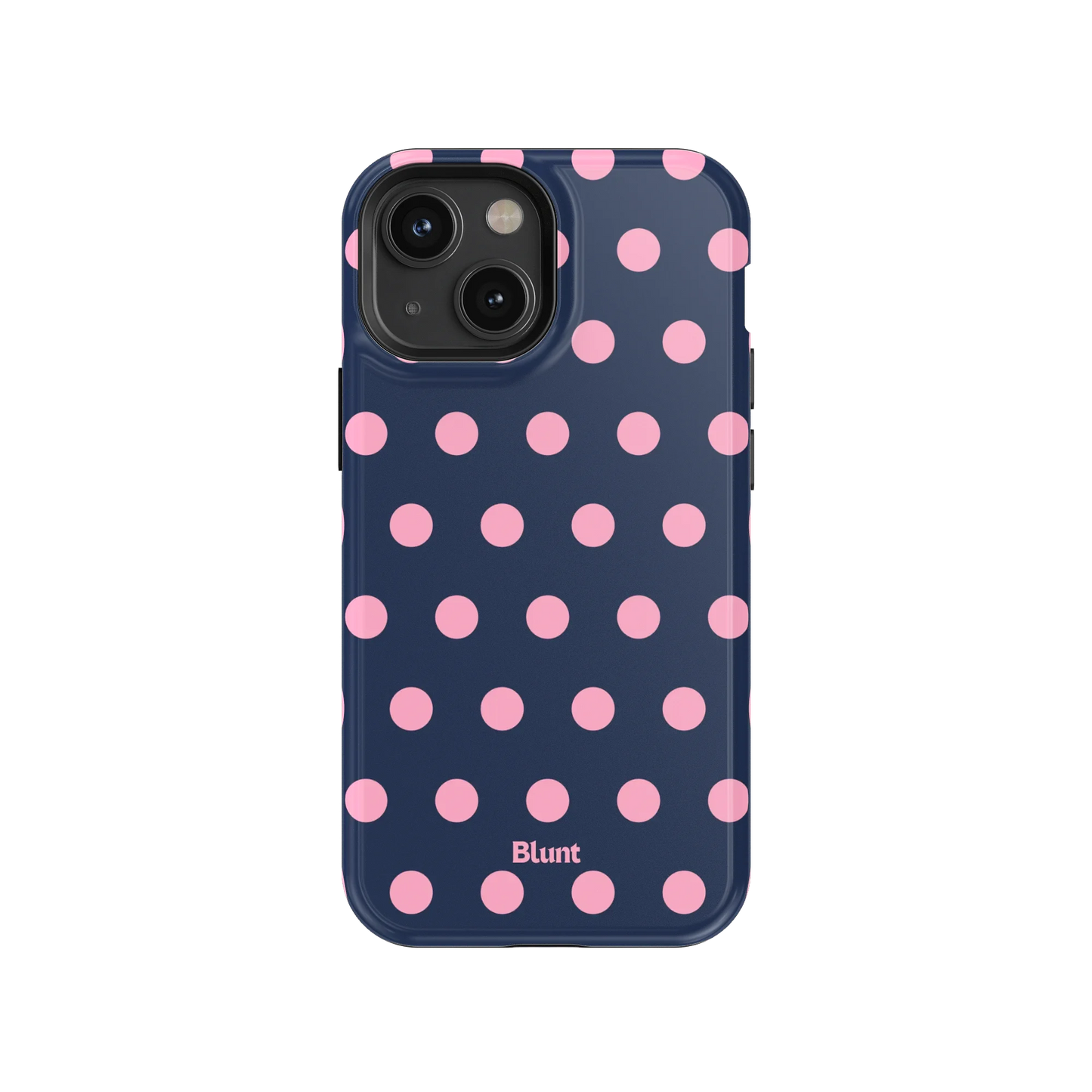 Navy Polka iPhone Case