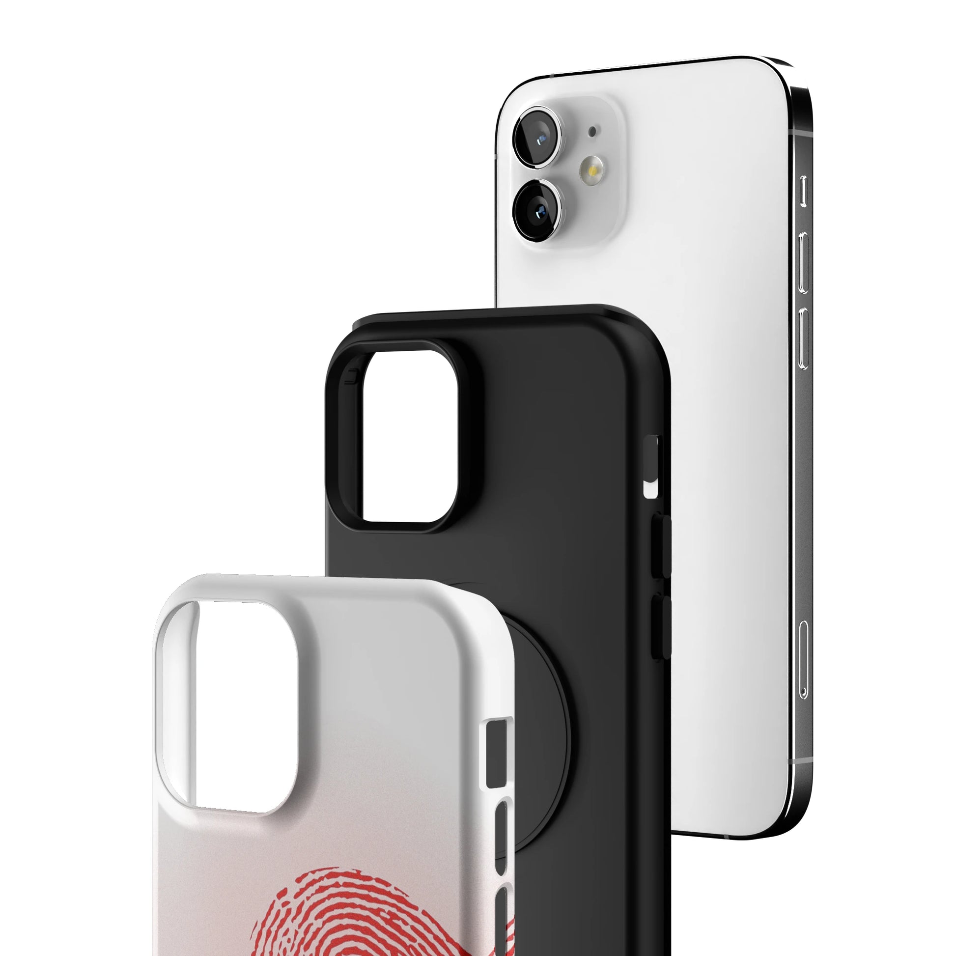 Heart Print White iPhone Case gallery - Iphone_12_Iphone_3