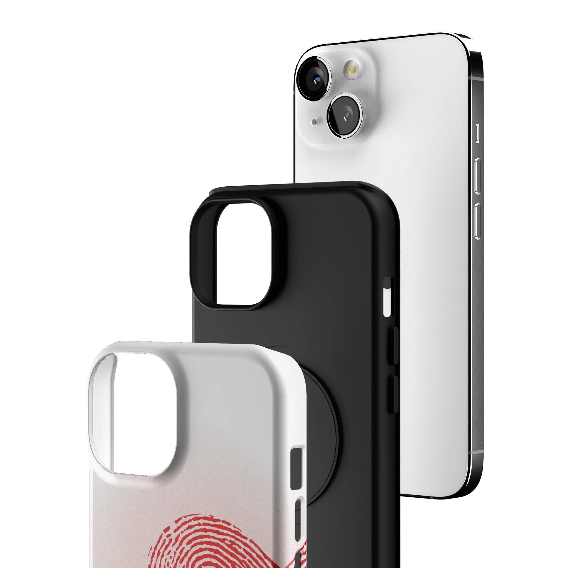 Heart Print White iPhone Case gallery - Iphone_14_Iphone_3