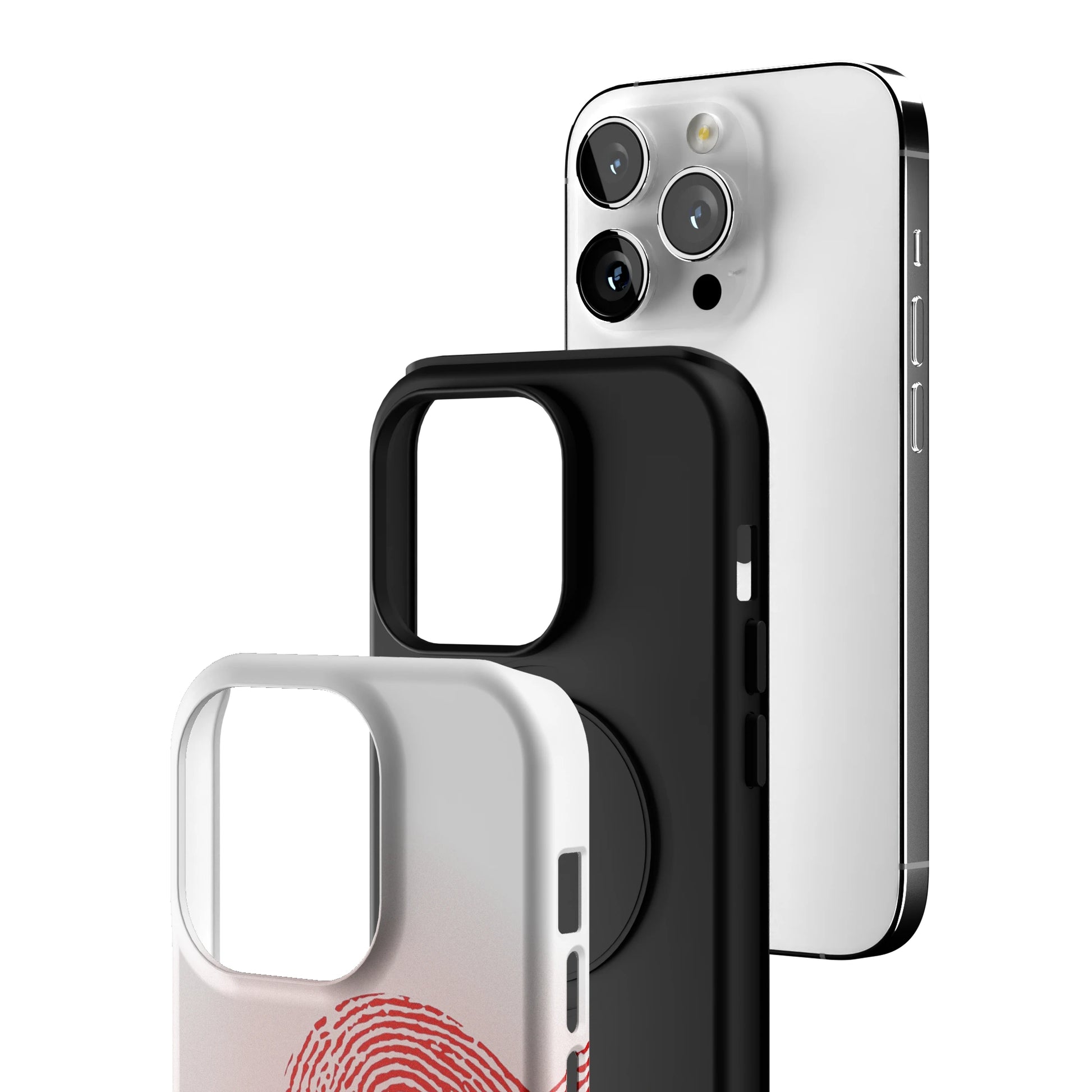 Heart Print White iPhone Case gallery - Iphone_14_Pro_3