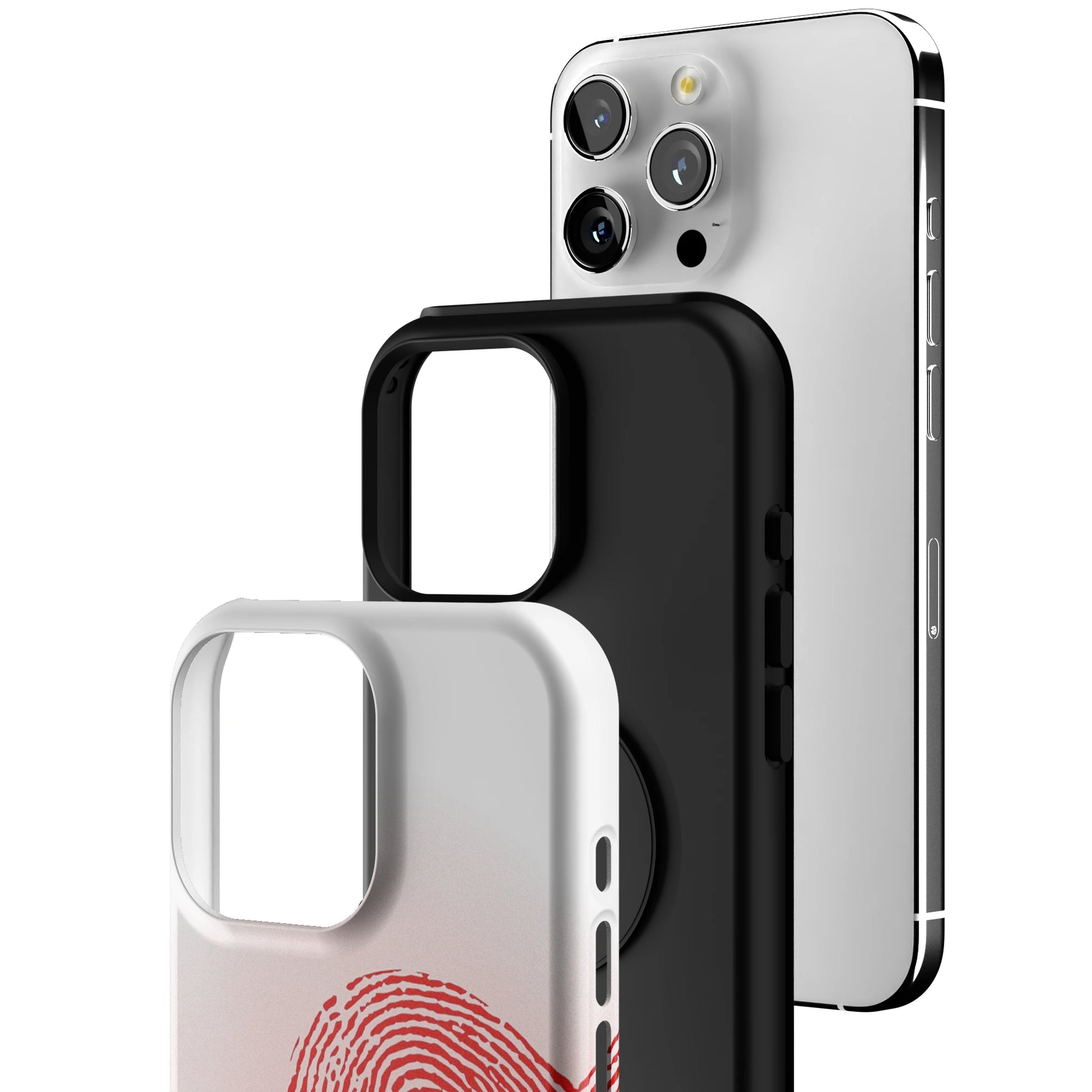 Heart Print White iPhone Case gallery - Iphone_16_Pro_Max_3