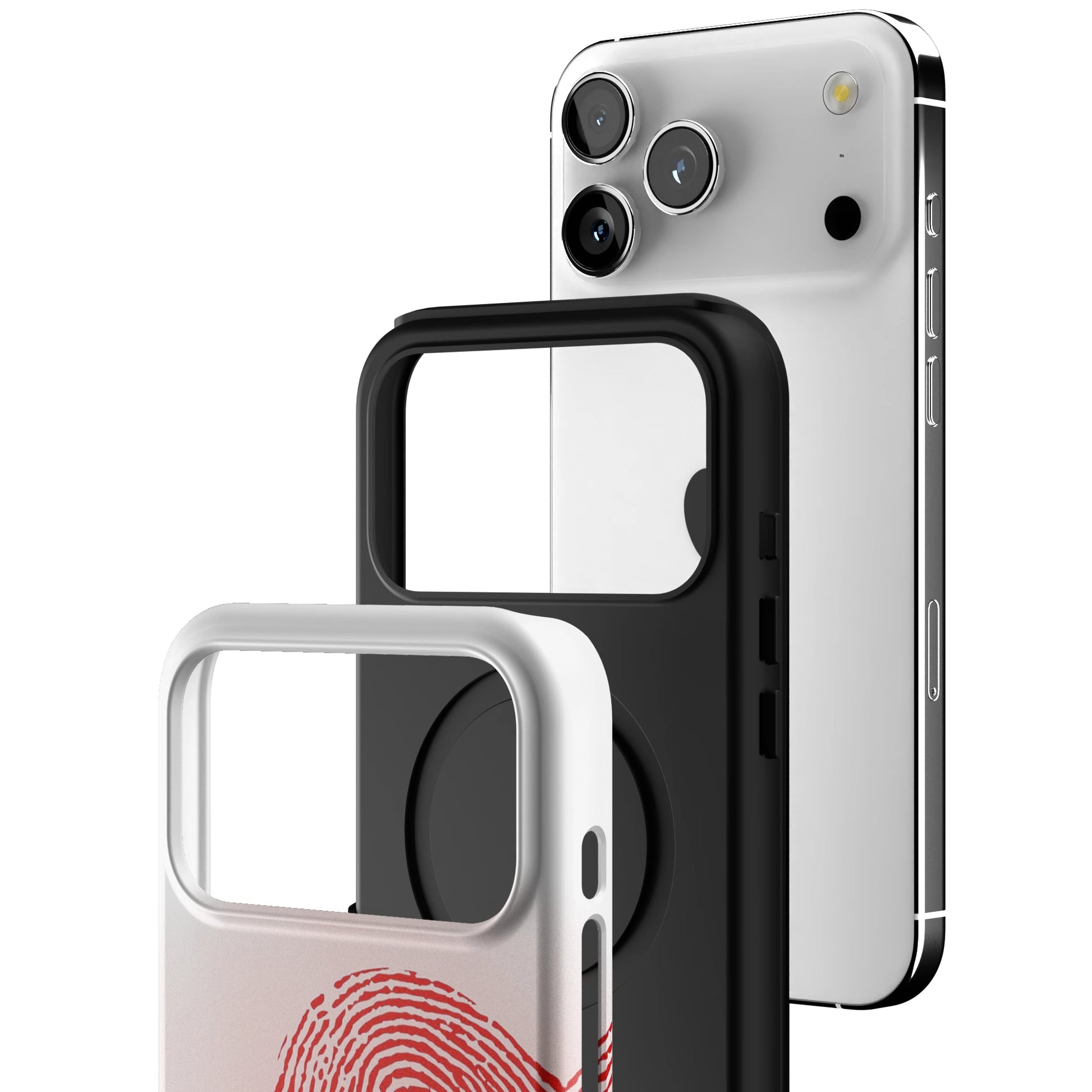Heart Print White iPhone Case gallery - Iphone_17_Pro_Max_3