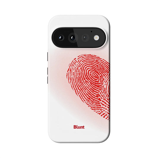 Heart Print White Pixel Case - Blunt Cases