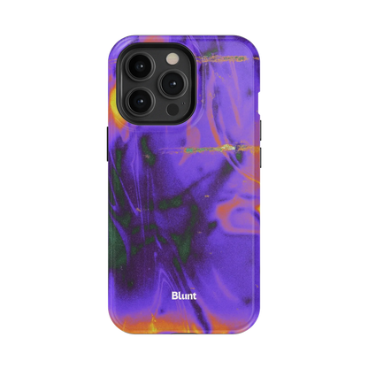 Violet Static iPhone Case
