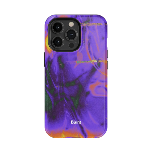 Violet Static iPhone Case
