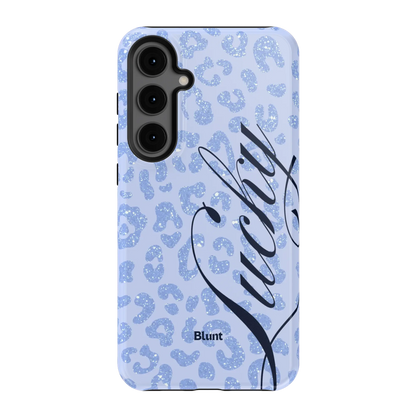 Blue Cheetah Lucky Samsung Case
