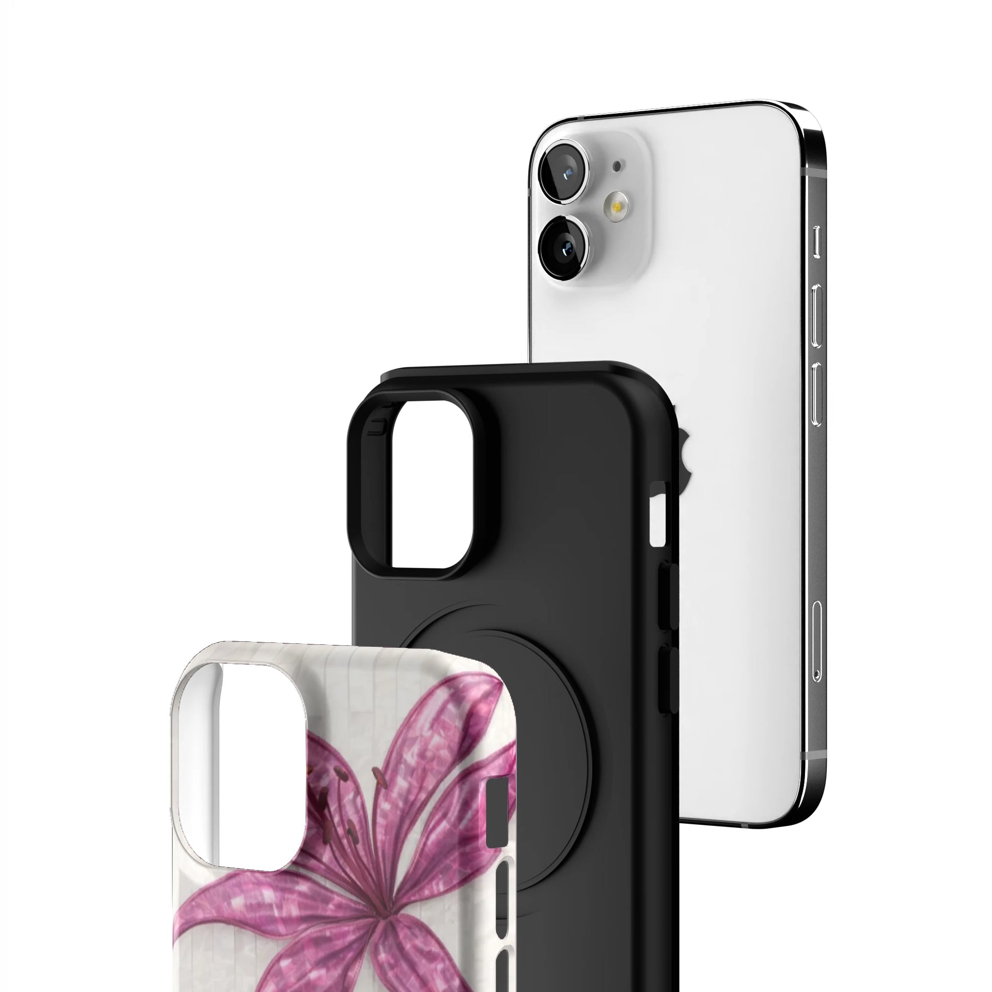 Purple-Floral-Luster-iphone-case-iPhone 12 Mini-3