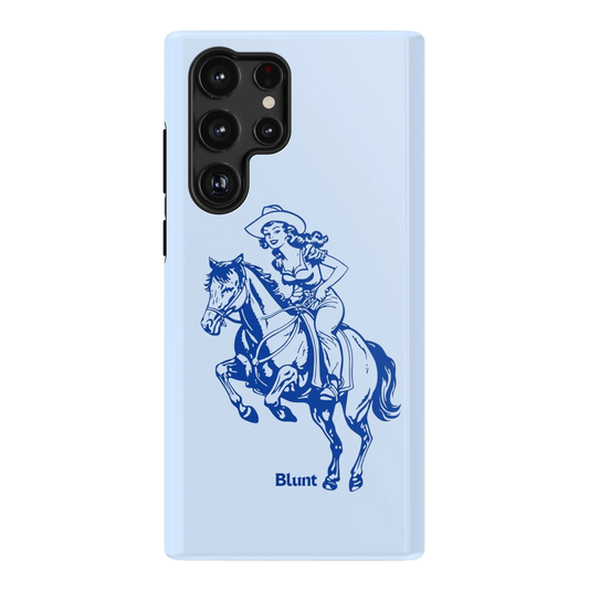 Blue-Lasso-Lady-samsung-case-S22 Ultra-1