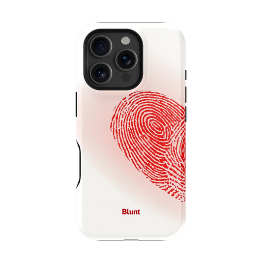 Heart Print White iPhone Case