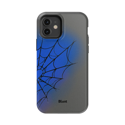Grey Blue Web iPhone Case
