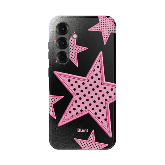 Midnight Pink Polka Star Samsung Case