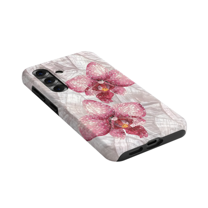 Pink Mosaic Orchids Samsung Case