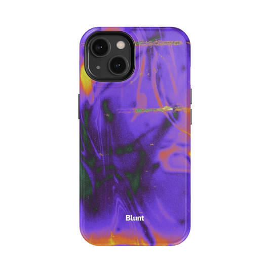 Violet Static iPhone Case