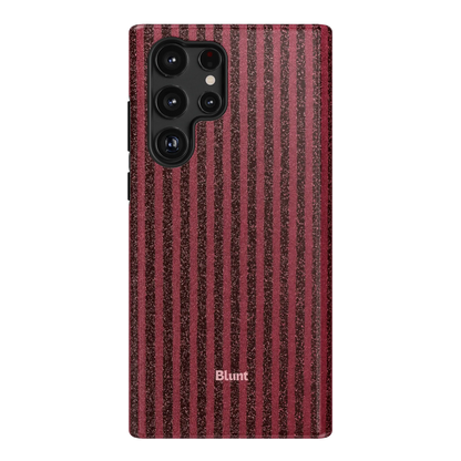 Red Sparkle Stripe Samsung Case