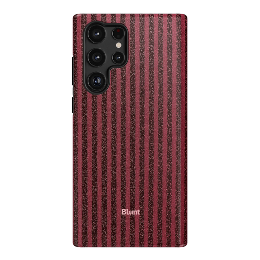 Red Sparkle Stripe Samsung Case
