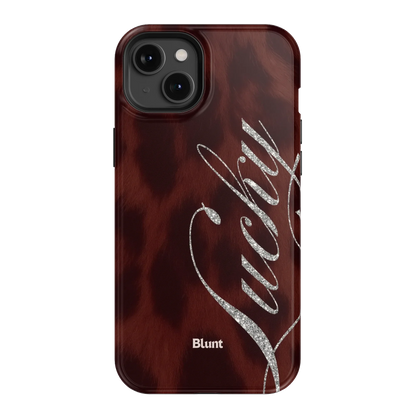 Brown Cheetah Lucky iPhone Case