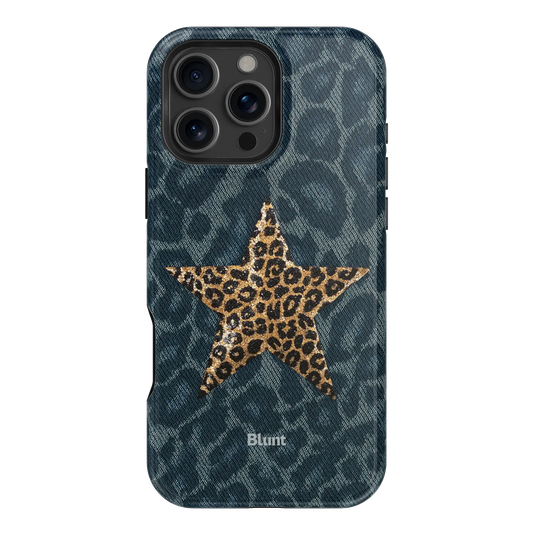 Denim Cheetah iPhone Case