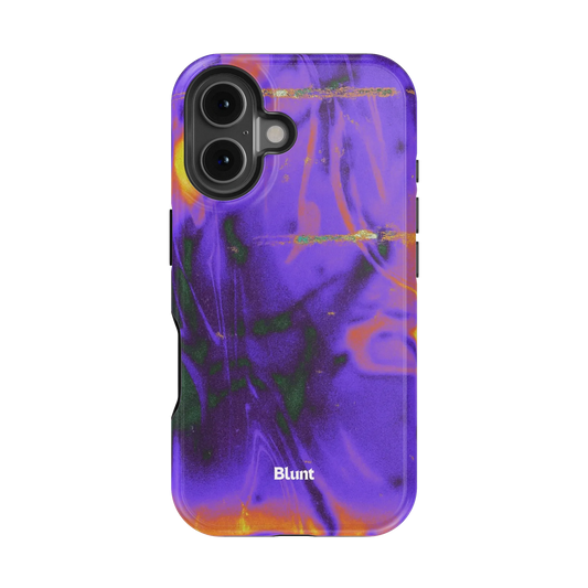 Violet Static iPhone Case