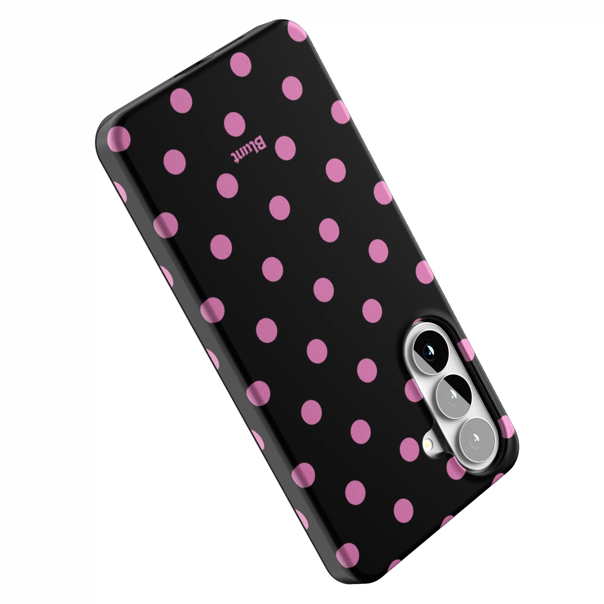 Pink-and-Black-Polka-samsung-case-Galaxy S26 Plus-4