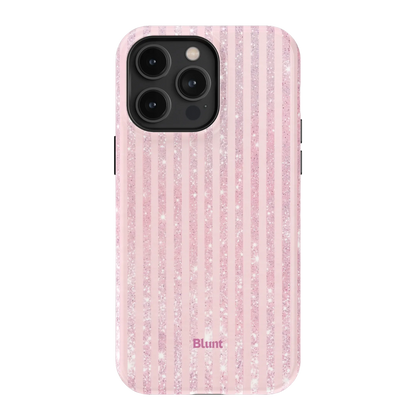 Pink Champagne Stripe iPhone Case