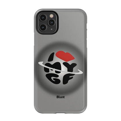 Grey Aura Girlfriend iPhone Case