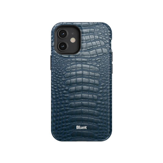 Navy Croc iPhone Case
