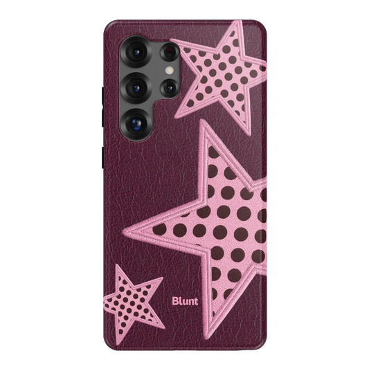 Plum Polka Star Samsung Case