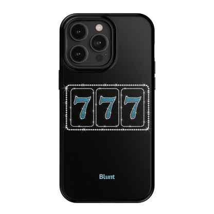 Blue Lucky 777 iPhone Case