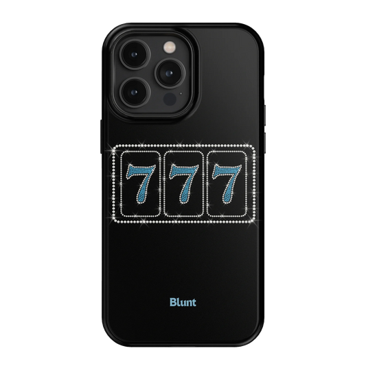 Blue Lucky 777 iPhone Case