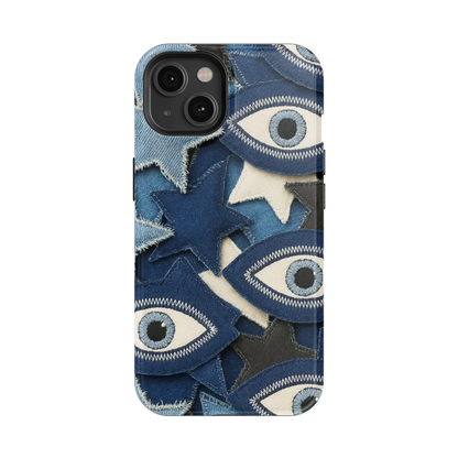 Evil Eye Denim iPhone Case