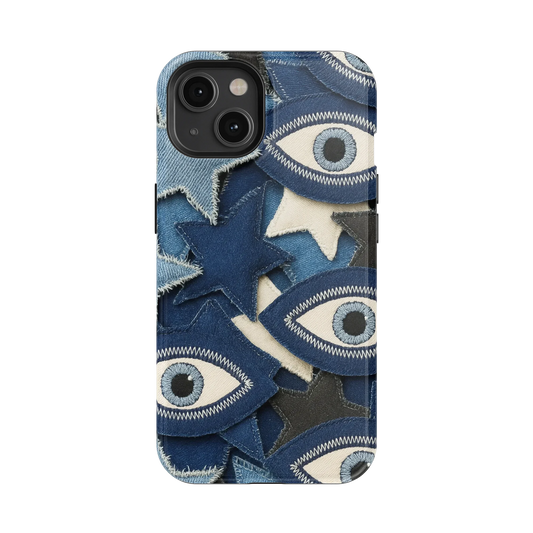 Evil Eye Denim iPhone Case