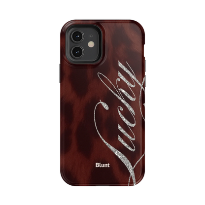 Brown Cheetah Lucky iPhone Case
