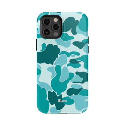 Aqua Camo iPhone Case