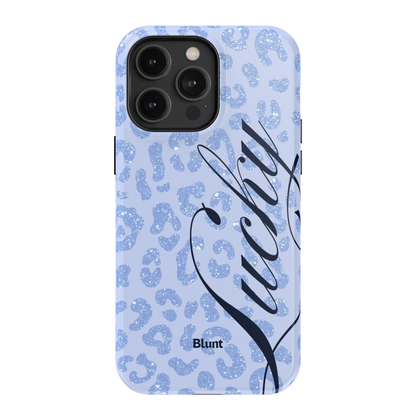 Blue Cheetah Lucky iPhone Case