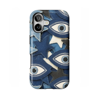 Evil Eye Denim iPhone Case