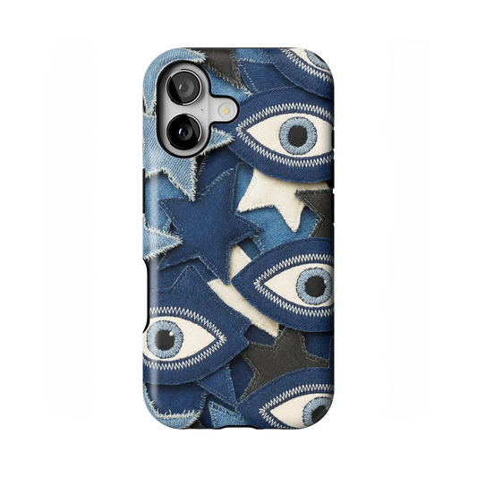 Evil Eye Denim iPhone Case