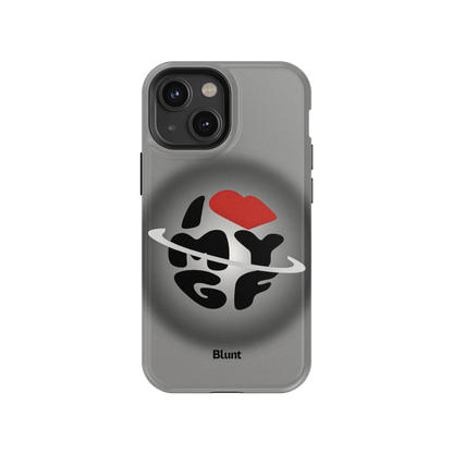 Grey Aura Girlfriend iPhone Case