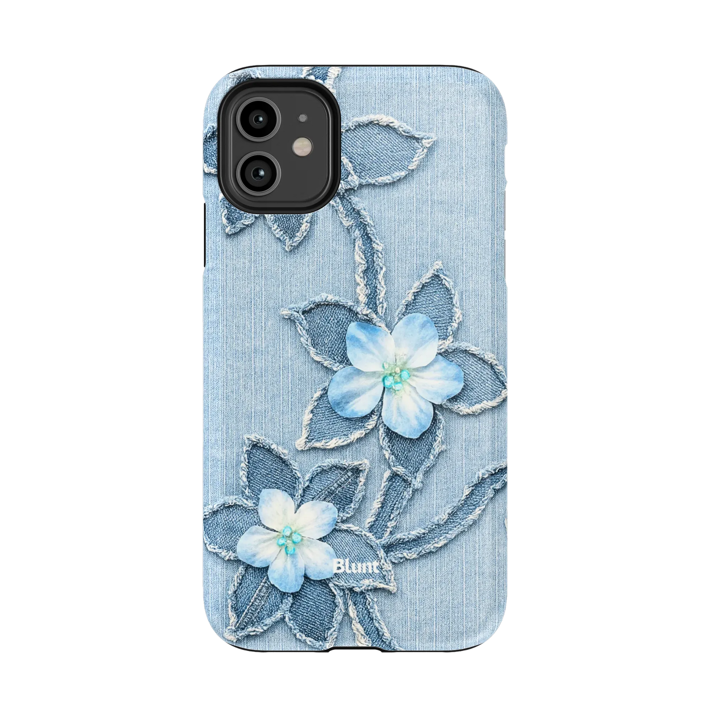 Denim Blue Bloom iPhone Case