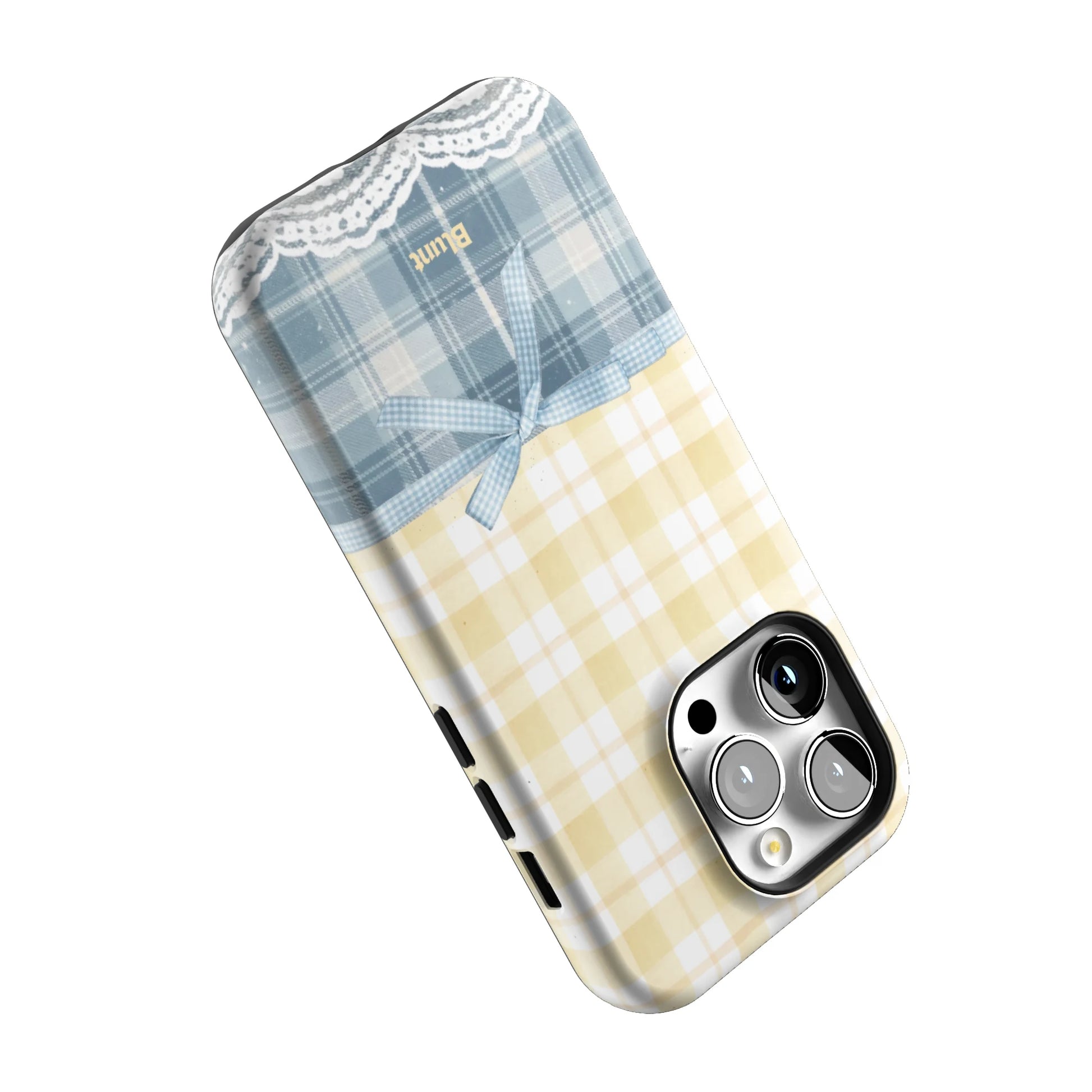 Blue-Lemonplaid-iphone-case-iPhone 14 Pro-4