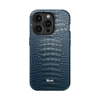 Navy Croc iPhone Case