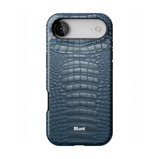 Navy Croc iPhone Case