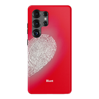 Heart Print Red Samsung Case