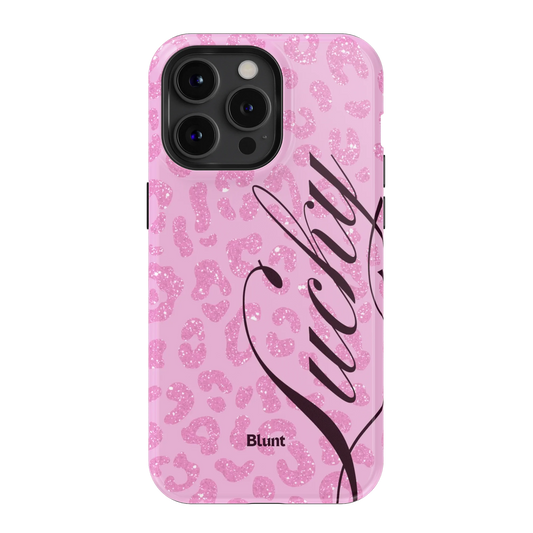 Pink Cheetah Lucky iPhone Case