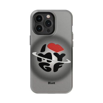 Grey Aura Girlfriend iPhone Case