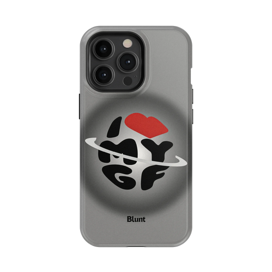 Grey Aura Girlfriend iPhone Case