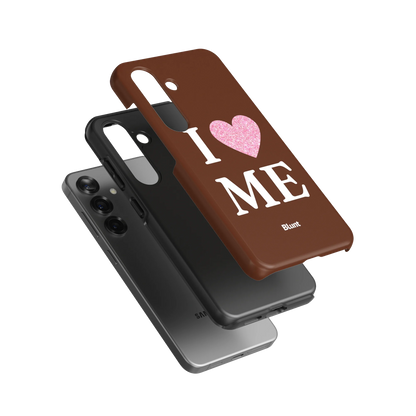 Brown I Love Me Samsung Case