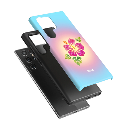 Hibiscus-Glow-samsung-case-Galaxy S22 Ultra-3