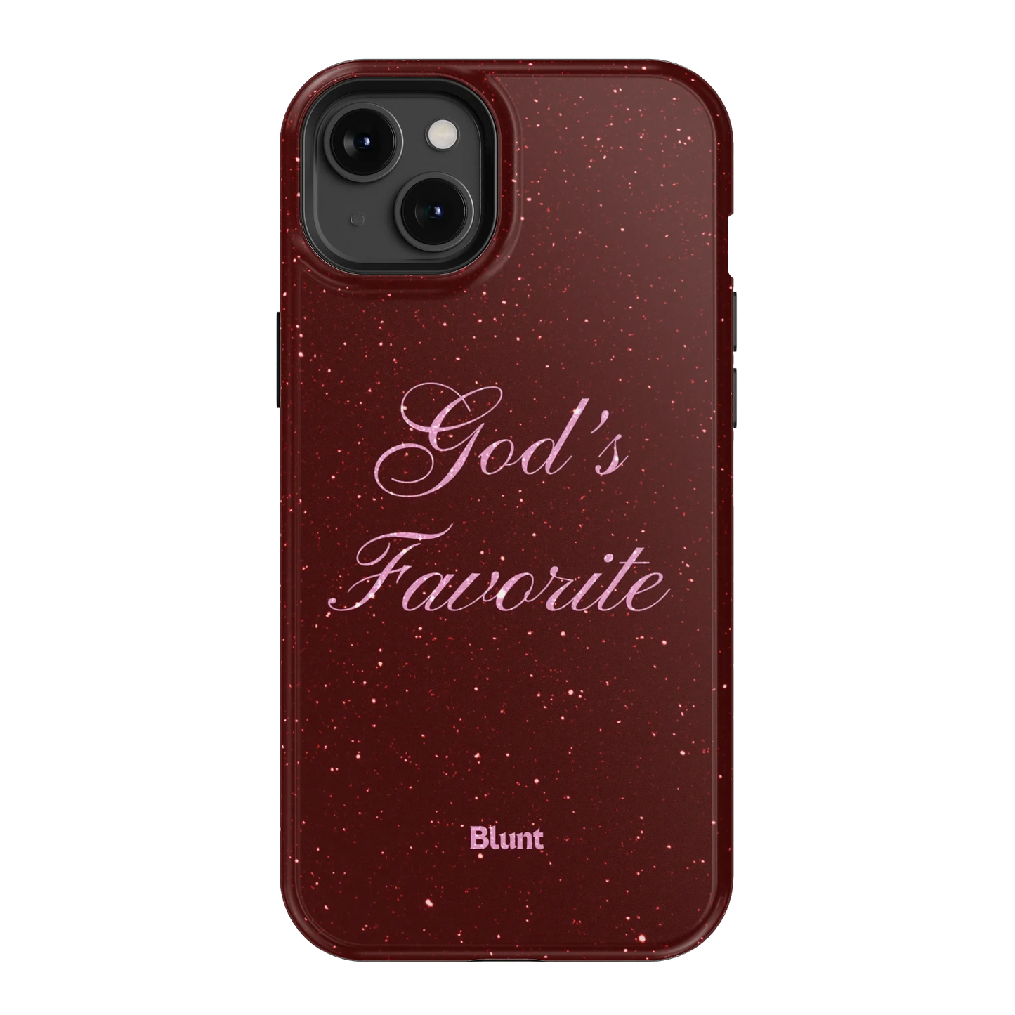 Gods Favorite Burgundy iPhone Case
