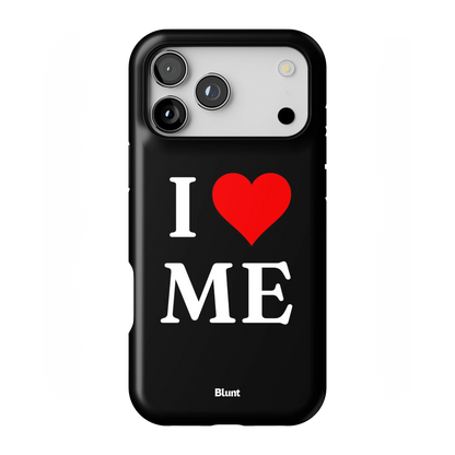 I Love Me in Black iPhone Case
