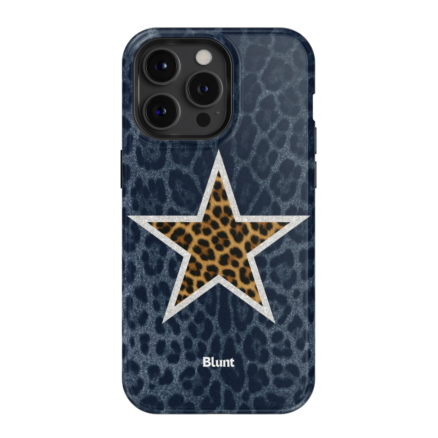 Denim Cheetah Star iPhone Case